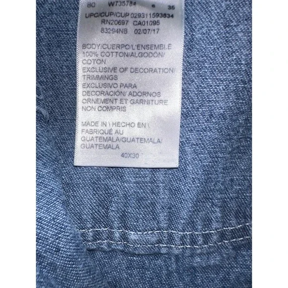 Dickies Men's Blue Denim Bib Overalls Carpenter Work Pants 40x30 - Picture 5 of 8